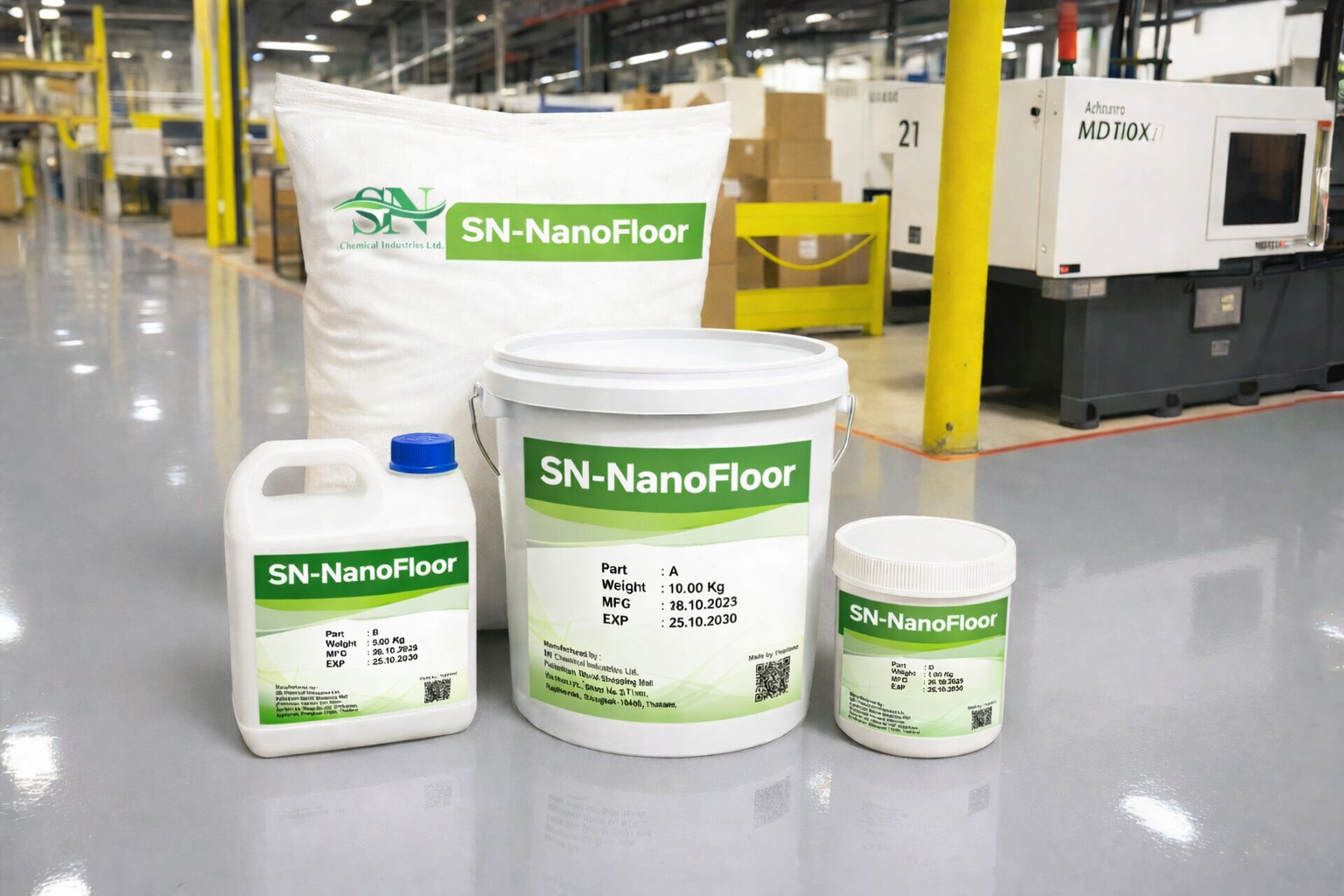 SN-NanoFloor – Nano Lithium Concrete Densifier & Dust-Proof Floor Hardener for Industrial Floors